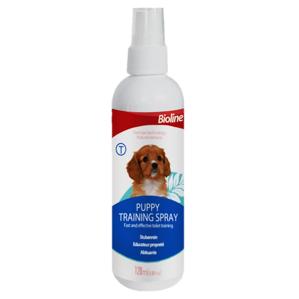 BIOLINE PUPPY TRANING SPRAY 120ML Bahrain Agriculture Center bioline-puppy-traning-spray-120ml-bahrain-agriculture-center
