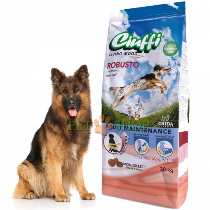 CIUFFI ADULT ROBUSTO DRY DOGFOOD BEEF 20KG