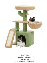 Load image into Gallery viewer, CAT TREE (SCRATCHER)  CT231 SIZE 64X47X80CM