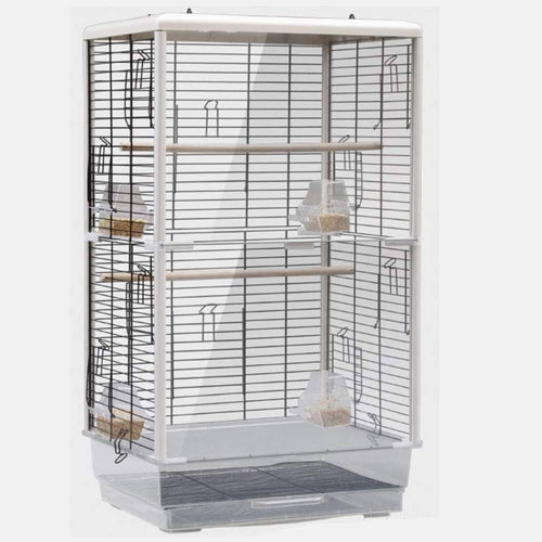 BIRD CAGE PE18-1 WITH WHITE FRAME 47X35X80CM