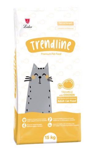 TRENDLINE ADULT CATFOOD WITH CHICKEN 15KG