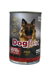 Load image into Gallery viewer, DOG FLEX CANNED DOG FOOD CHICKEN WITH BEEF PATE 400GR