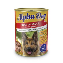 Load image into Gallery viewer, Alpha Dog GRAIN FREE CANNED DOG FOOD WITH BEEF IN SAUCE 400GRX24 CTN
