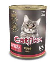Load image into Gallery viewer, CATFLEX  CANNED CATFOOD REAL MEAT WITH CHICKEN BEEF PATE 400GR