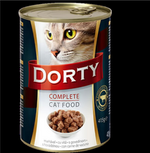 Load image into Gallery viewer, DORTY /CATTOS ASSORTED CATFOOD CHUNKS FISH/CHICKEN/BEEF/POULTRY 415GX24