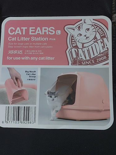 Cat Litter Box CAT EARS CL 101-XL (MIX COLOR WHITE/PINK/BLUE)