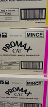 Load image into Gallery viewer, PROMAX GRAINFREE REALMEAT CANNED CATFOOD MINCED SALMON STEW 400GRX24 CAN