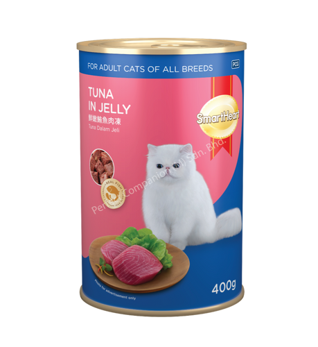 SMARTHEART CATFOOD TUNA IN JELLY 400GR