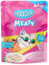 Load image into Gallery viewer, moochie meaty pouch tuna recipe in gravy 70grx12 pcs in box