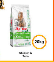 Load image into Gallery viewer, JUMBO CATZ DRYFOOD MIXED CHICKEN VEG/SALMON MACKEREAL/CHICKEN TUNA 20KGX2BAG