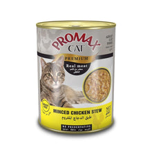 Load image into Gallery viewer, PROMAX GRAINFREE REALMEAT CANNED CATFOOD MINCED CHICKEN STEW 400GRX24 CAN