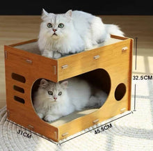 Load image into Gallery viewer, LZ 0906 carboard house cat scracther