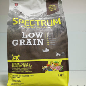 Spectrum Low Grain Kitten Chicken Turkey &Cranberry 2kg