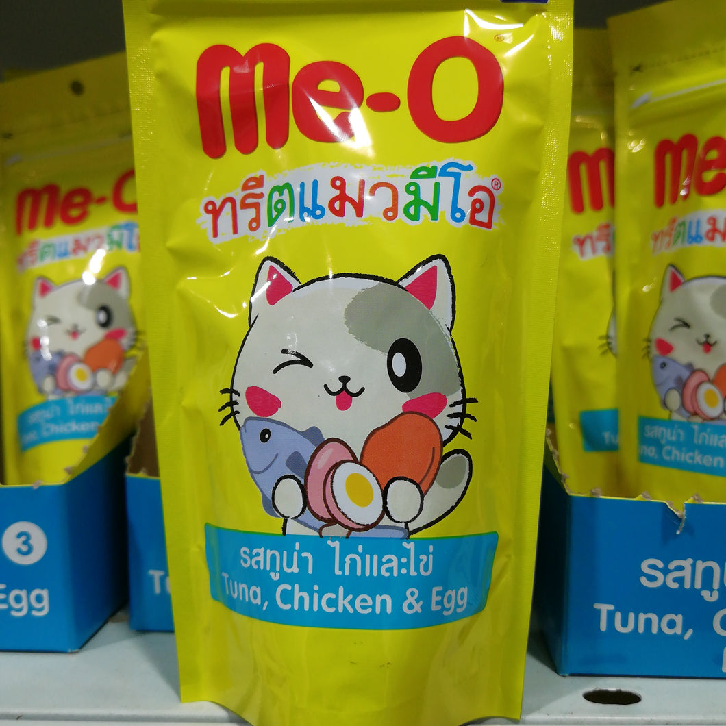 Me-o Cat Treats Tuna. Chicken & Egg Flavour .1pack x 12