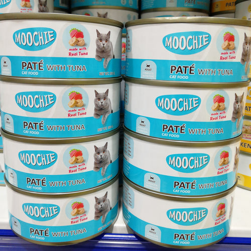 MOOCHIECATFOOD CAN  PATE WITH TUNA CTN 156GRX24