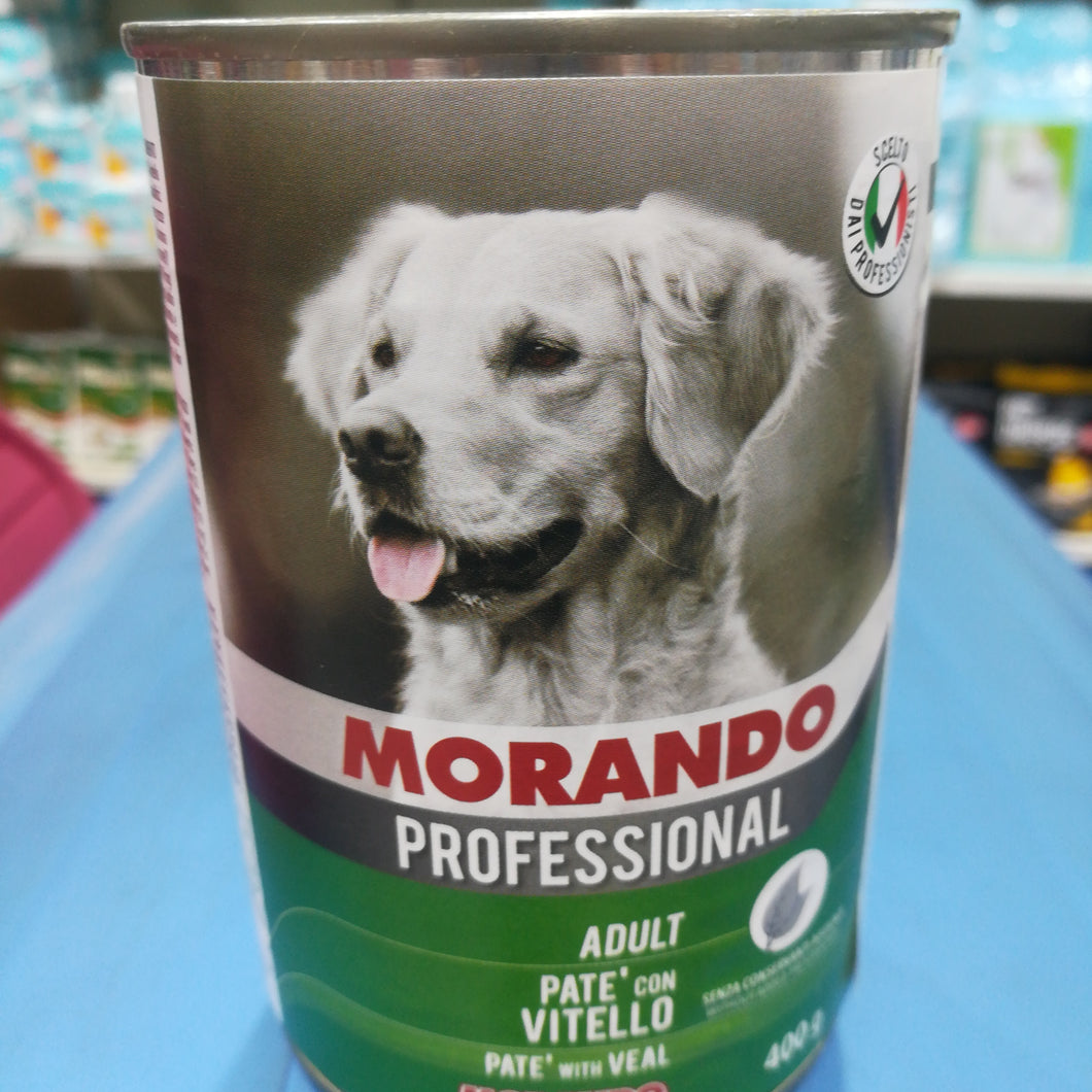 MORANDO. Professional Dog can food Patè with Veal 400g