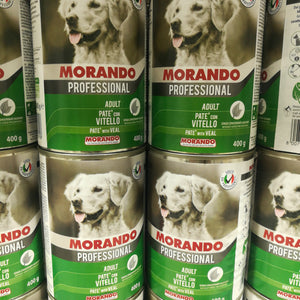 MORANDO. Professional Dog can food Patè with Veal 400g x24