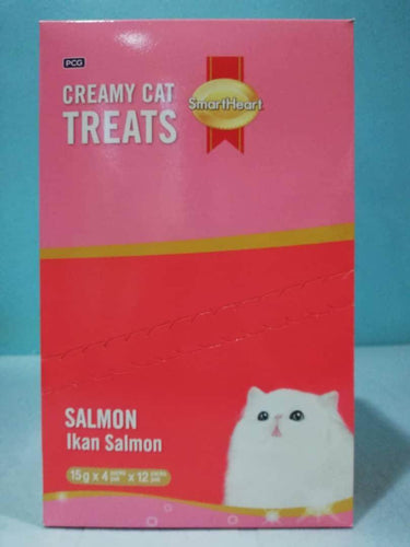 SMARTHEART CREAMY TREAT CAT SALMN FLVA PRICE FR CARTON -2-DZN