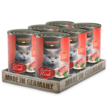 Load image into Gallery viewer, LEONARDO ADULT CAT  RICH IN BEEF 400GRX6CAN (MADE IN  GERMANY)