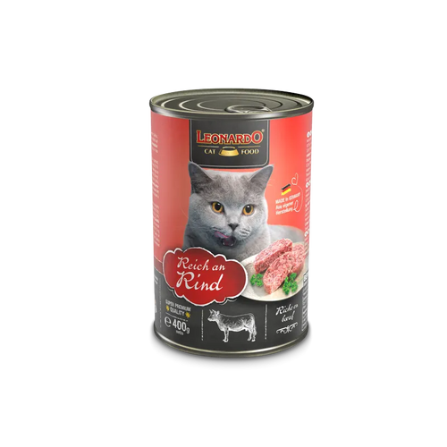 LEONARDO ADULT CAT  RICH IN BEEF 400GR (MADE IN GERMANY)