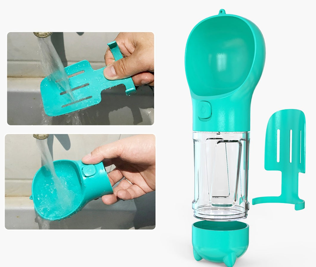 BKO25A-portable pet drinking bottle with bag+shoval mix color -300ml