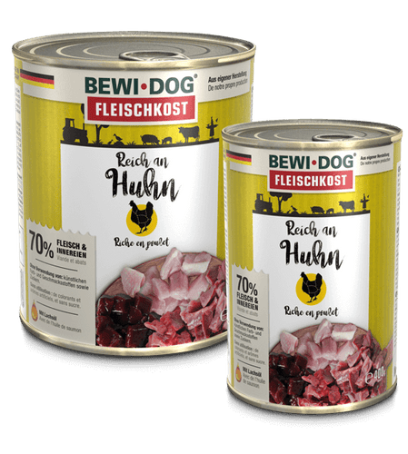 BEWI ADULT DOG FOOD ( 70 % Meat) RICH IN CHICKEN 800GRX6CAN