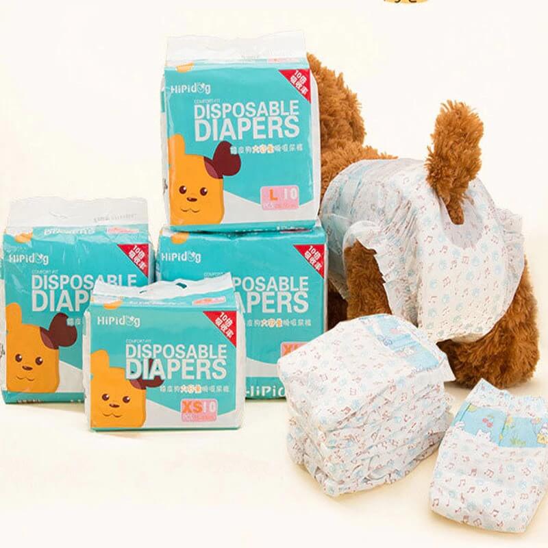 DISPOSABLE DOG/CAT DIAPERS SZIE XXS -10PCS  (FEMALE DOG) 14-28CM