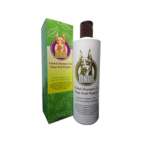 Dinos Herbal shampoo for dogs and puppies. 500ml