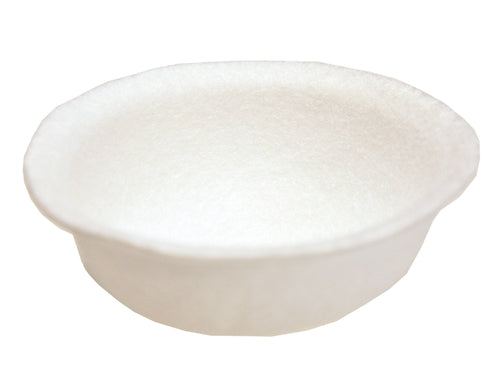 Canary nest-shaped felt white Ø10cm