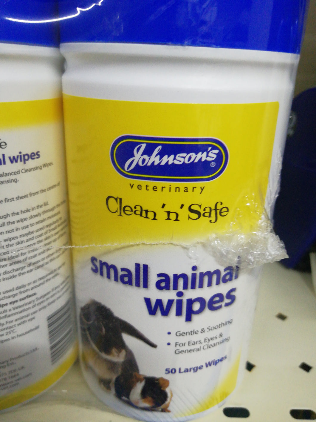 Johnson's. Small Animal Wipes. 1pack ×6