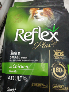 REFLEX PLUS MINI SMALL  BREED ADULT DOG  CHICKEN 3 KG