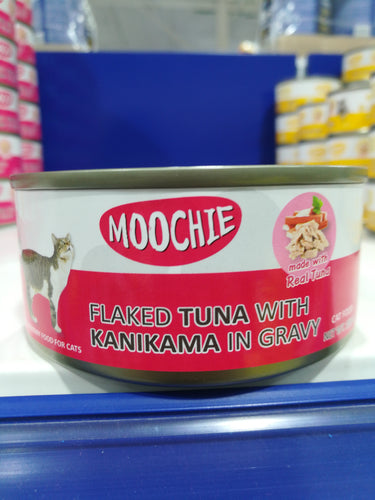 Moochie canned Flaked Tuna With Kanikama In Gravy 156g