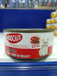 Moochie  Cat Food Mince With Beef In Gravy 156gX24pcs