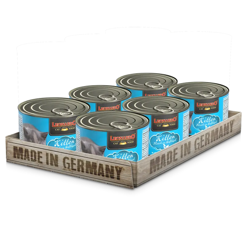 LEONARDO KITTEN FOOD RICH IN POULTRY 200GRX6CAN (MADE IN GERMANY)