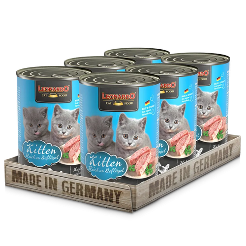 LEONARDO KITTEN FOOD RICH IN POULTRY 400GRX6 (MADE IN GERMANY)grain free