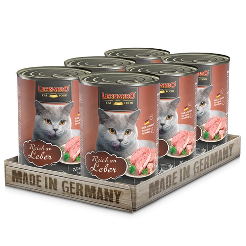 LEONARDO ADULT CAT  RICH IN LIVER  400GR X6CAN(MADE IN GERMANY)