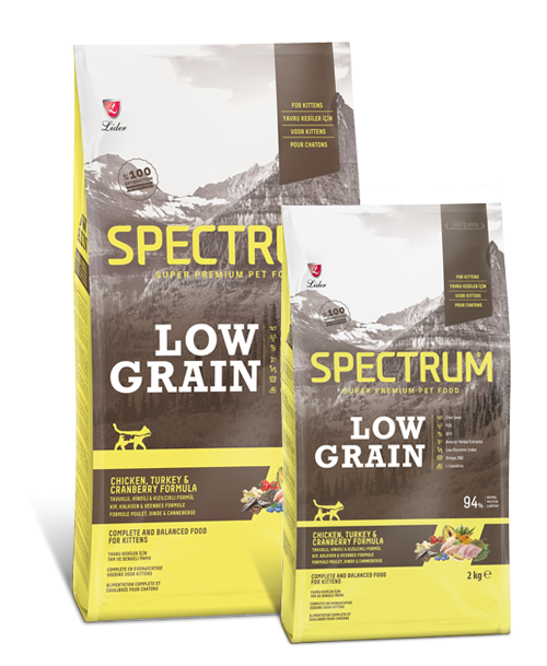 SPECTRUM LOW GRAIN  KITTEN FOOD 12KG