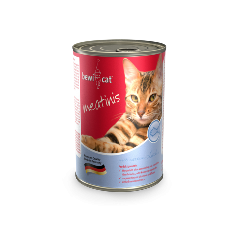 BEWI ADULT CATFOOD 68% MEAT RICH IN SALMON 400GR