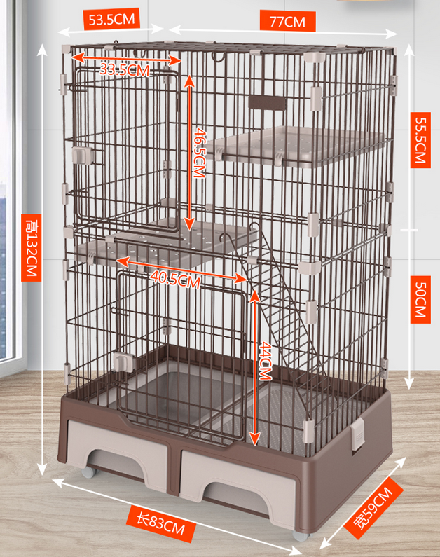 Cat cage size best sale