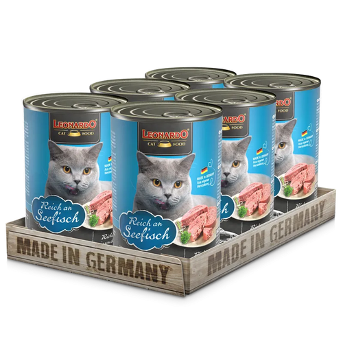 LEONARDO ADULT CAT  RICH IN OCEAN FIISH 400GRX6CAN (MADE IN GERMANY)