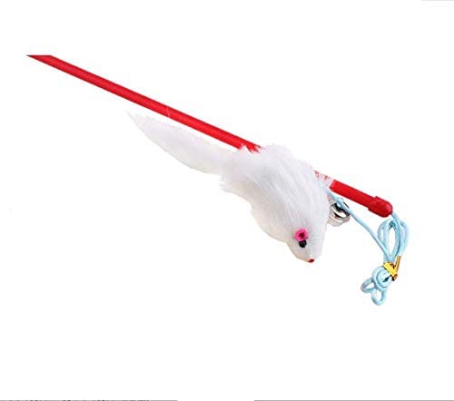 6952ML -CAT TOY ROD WITH WHITE MOUSE