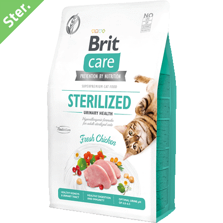 BRITECARE GRAIN FREE FR CAT STERLISED URINARY FRESH CHICKEN 7KG