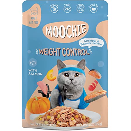 MOOCHIE POUCH CAT WEIGHT CONTROL MINCE WITH SALMON 0.085GR