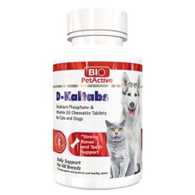 BIO  D-Kaltabs | Calcium Tablet for Cats and Dogs VITAMIN D3  CHEWABLE TABLET