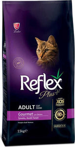 Reflex Plus Adult Cat Dry Food Gourmet multi color With Chicken.15kg