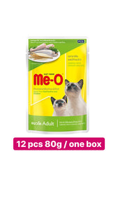 Me-o cat food Pouch “Sardine with chicken & Rice” 80 GRx 12 PKT