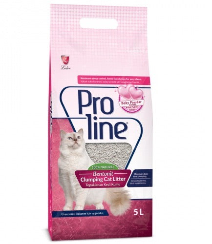 Proline. Cat litter scented Baby Powder. 10L