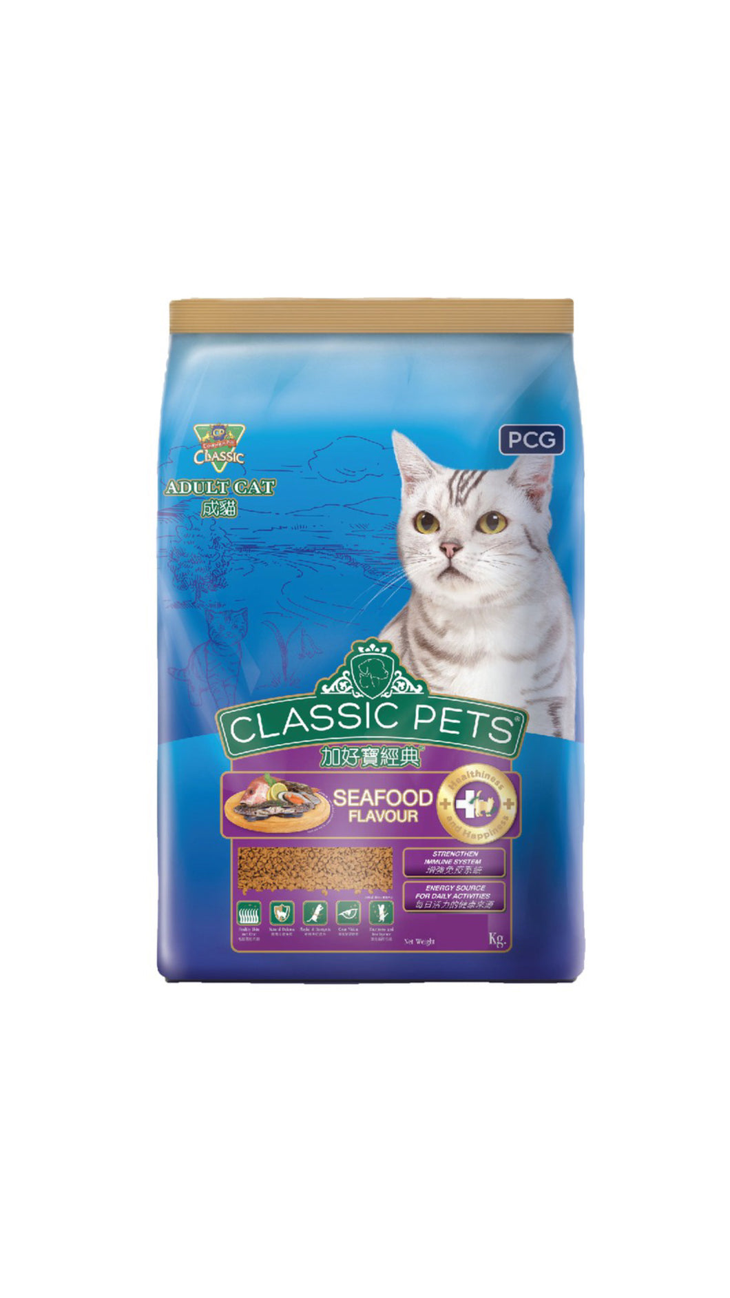 Classic pets. Cat Dry food Seafood. 7kg