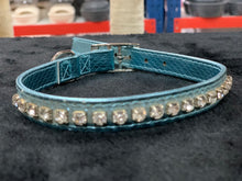 Load image into Gallery viewer, Dog collar tiffany with crystal Length: 43