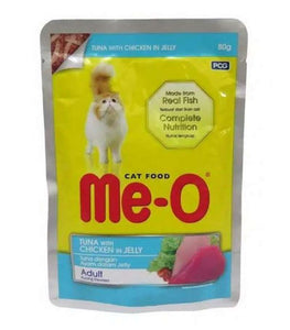 Me-o CAT POUCH Tuna with chicken in jelly 80gm